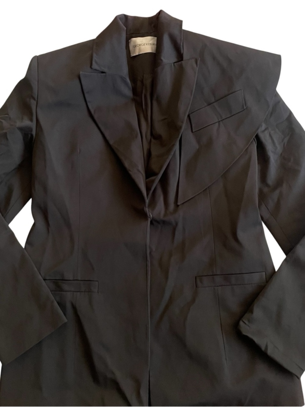 George Keburia Tbilisi Black Women's Blazer Medium - Picture 2 of 9